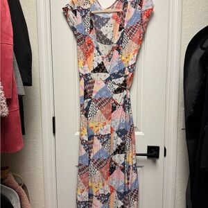 GAP Multicolor Patchwork Maxi Dress